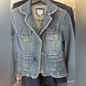 Live a Little Frayed Edge Denim Jacket